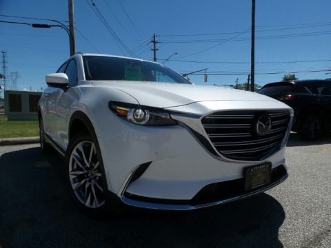 Snowflake White Pearl Mica Mazda CX-9 Signature AWD.  Click to enlarge.
