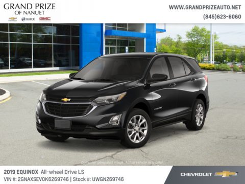 Mosaic Black Metallic Chevrolet Equinox LS AWD.  Click to enlarge.