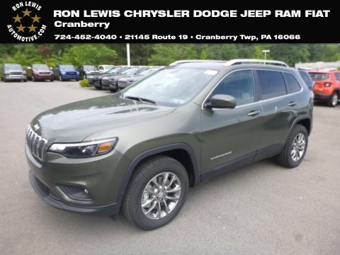 Olive Green Pearl Jeep Cherokee Latitude Plus 4x4.  Click to enlarge.