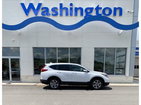 Platinum White Pearl Honda CR-V EX-L AWD.  Click to enlarge.