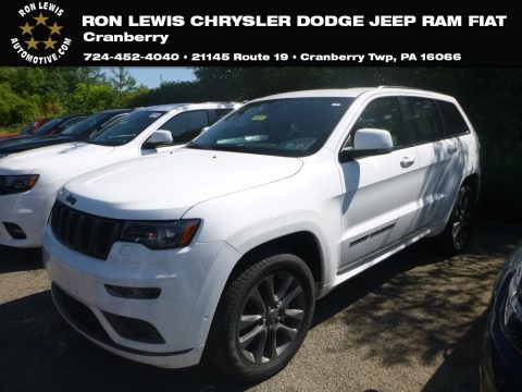 Bright White Jeep Grand Cherokee Overland 4x4.  Click to enlarge.