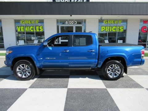 Blazing Blue Pearl Toyota Tacoma Limited Double Cab 4x4.  Click to enlarge.