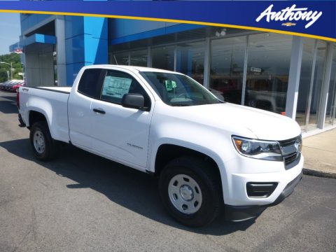 Summit White Chevrolet Colorado WT Extended Cab 4x4.  Click to enlarge.
