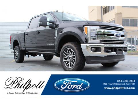 Agate Black Ford F250 Super Duty Lariat Crew Cab 4x4.  Click to enlarge.