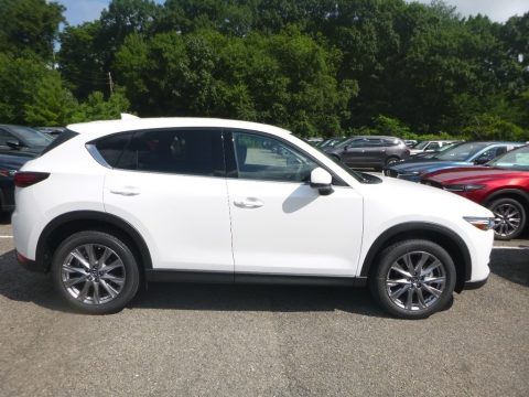 Snowflake White Pearl Mica Mazda CX-5 Grand Touring Reserve AWD.  Click to enlarge.