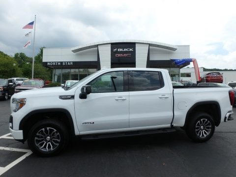 Summit White GMC Sierra 1500 AT4 Crew Cab 4WD.  Click to enlarge.