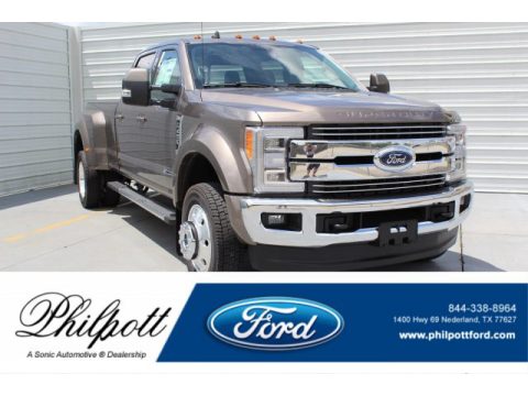 Stone Gray Metallic Ford F450 Super Duty Lariat Crew Cab 4x4.  Click to enlarge.