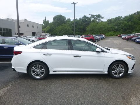 Quartz White Pearl Hyundai Sonata Sport.  Click to enlarge.
