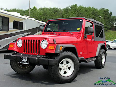 Flame Red Jeep Wrangler Unlimited 4x4.  Click to enlarge.