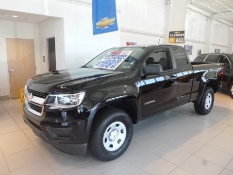 Black Chevrolet Colorado WT Extended Cab.  Click to enlarge.