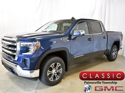 Pacific Blue Metallic GMC Sierra 1500 SLE Crew Cab 4WD.  Click to enlarge.