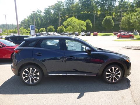 Deep Crystal Blue Mica Mazda CX-3 Grand Touring AWD.  Click to enlarge.