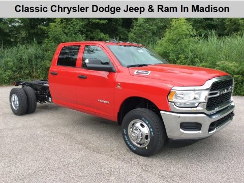 Flame Red Ram 3500 Tradesman Crew Cab 4x4 Chassis.  Click to enlarge.
