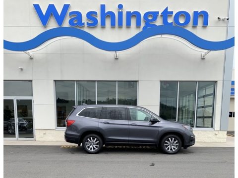 Modern Steel Metallic Honda Pilot EX-L AWD.  Click to enlarge.