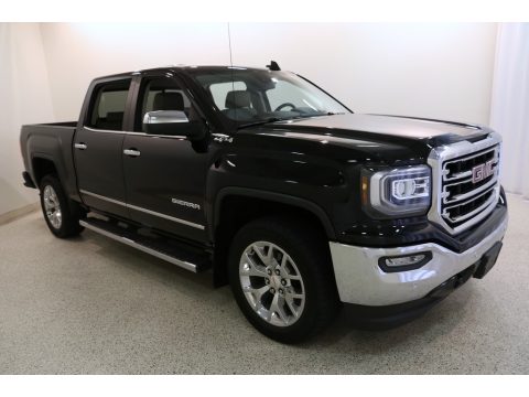 Onyx Black GMC Sierra 1500 SLT Crew Cab 4WD.  Click to enlarge.