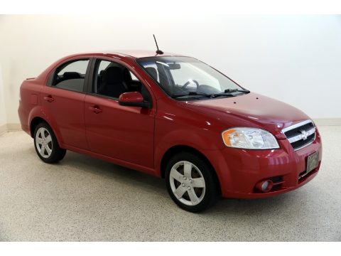 Sport Red Chevrolet Aveo LT Sedan.  Click to enlarge.