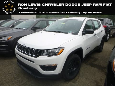 White Jeep Compass Sport.  Click to enlarge.