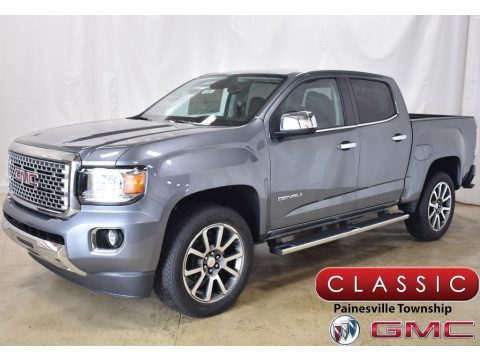 Satin Steel Metallic GMC Canyon Denali Crew Cab 4WD.  Click to enlarge.