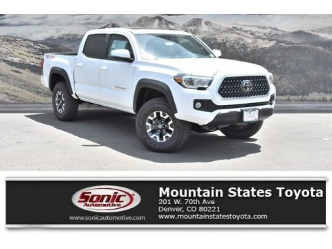 Super White Toyota Tacoma TRD Off-Road Double Cab 4x4.  Click to enlarge.