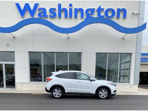 Platinum White Pearl Honda HR-V EX AWD.  Click to enlarge.