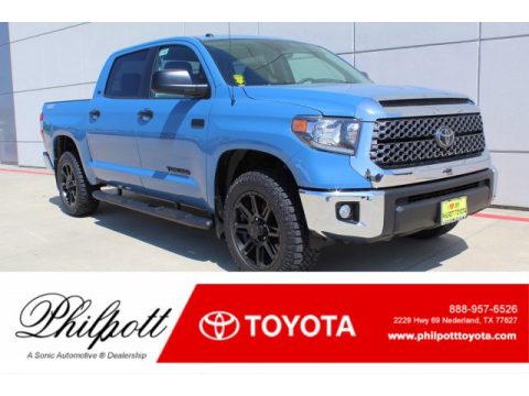 Cavalry Blue Toyota Tundra SR5 CrewMax 4x4.  Click to enlarge.