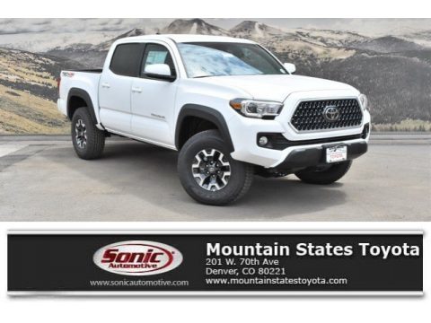 Super White Toyota Tacoma TRD Off-Road Double Cab 4x4.  Click to enlarge.