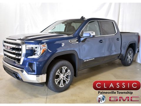 Pacific Blue Metallic GMC Sierra 1500 SLE Crew Cab 4WD.  Click to enlarge.