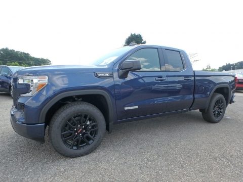 Pacific Blue Metallic GMC Sierra 1500 Elevation Double Cab 4WD.  Click to enlarge.