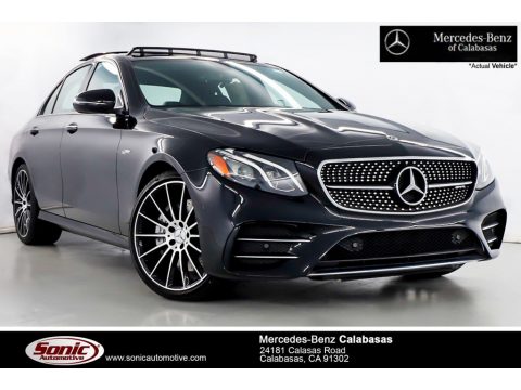 Black Mercedes-Benz E 53 AMG 4Matic Sedan.  Click to enlarge.
