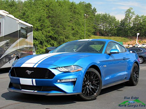 Velocity Blue Ford Mustang GT Premium Fastback.  Click to enlarge.