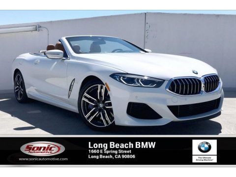 Alpine White BMW 8 Series 850i xDrive Convertible.  Click to enlarge.