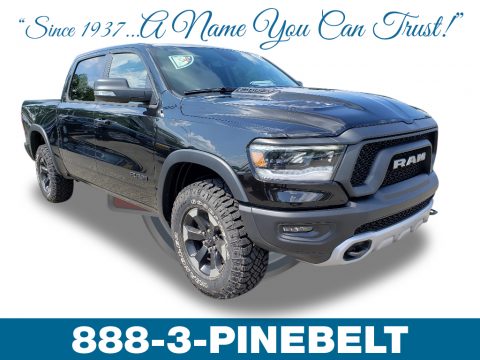 Diamond Black Crystal Pearl Ram 1500 Rebel Crew Cab 4x4.  Click to enlarge.