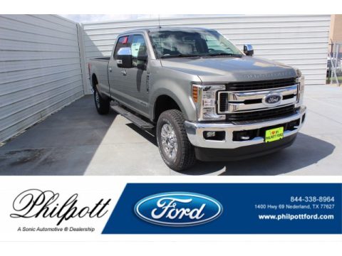 Silver Spruce Ford F350 Super Duty XLT Crew Cab 4x4.  Click to enlarge.