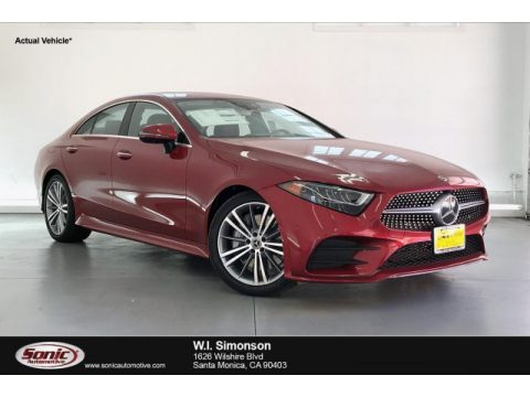 designo Cardinal Red Metallic Mercedes-Benz CLS 450 Coupe.  Click to enlarge.