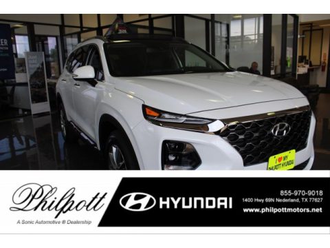 Quartz White Hyundai Santa Fe Limited.  Click to enlarge.