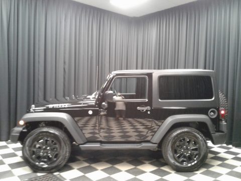 Black Jeep Wrangler Willys Wheeler 4x4.  Click to enlarge.