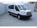 Front 3/4 View of 2019 Ford Transit Passenger Wagon XLT 350 MR Long #2
