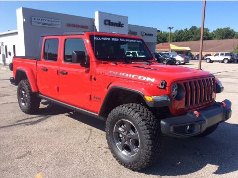 Firecracker Red Jeep Gladiator Rubicon 4x4.  Click to enlarge.