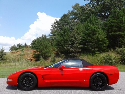 Torch Red Chevrolet Corvette Convertible.  Click to enlarge.