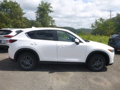 Snowflake White Pearl Mica Mazda CX-5 Touring AWD.  Click to enlarge.