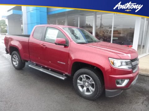 Cajun Red Tintcoat Chevrolet Colorado Z71 Extended Cab 4x4.  Click to enlarge.