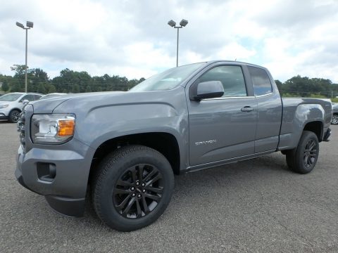 Satin Steel Metallic GMC Canyon SLE Extended Cab 4WD.  Click to enlarge.