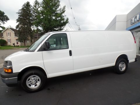 Summit White Chevrolet Express 2500 Cargo Extended WT.  Click to enlarge.