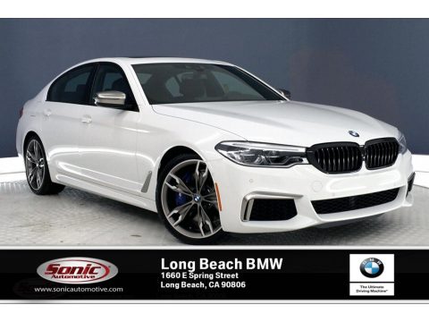 Alpine White BMW 5 Series M550i xDrive Sedan.  Click to enlarge.