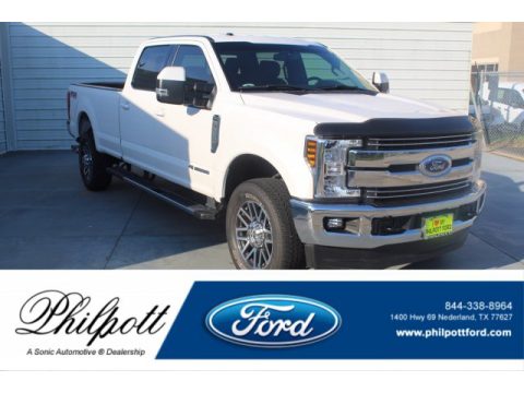 Oxford White Ford F350 Super Duty Lariat Crew Cab 4x4.  Click to enlarge.