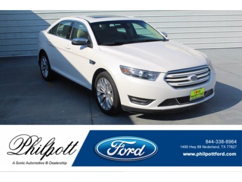 White Platinum Ford Taurus Limited.  Click to enlarge.