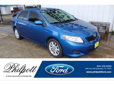 Blue Streak Metallic Toyota Corolla LE.  Click to enlarge.