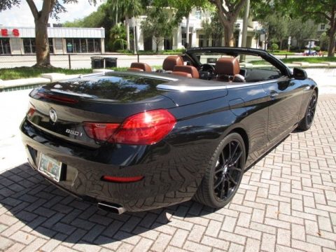 Jet Black BMW 6 Series 650i Convertible.  Click to enlarge.