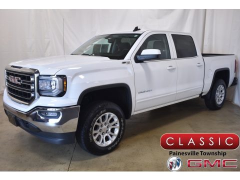 Summit White GMC Sierra 1500 SLE Crew Cab 4WD.  Click to enlarge.