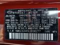 Hyundai Color Code R5R Gemstone Red #10